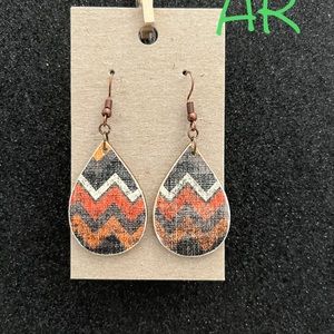Homemade wood earrings